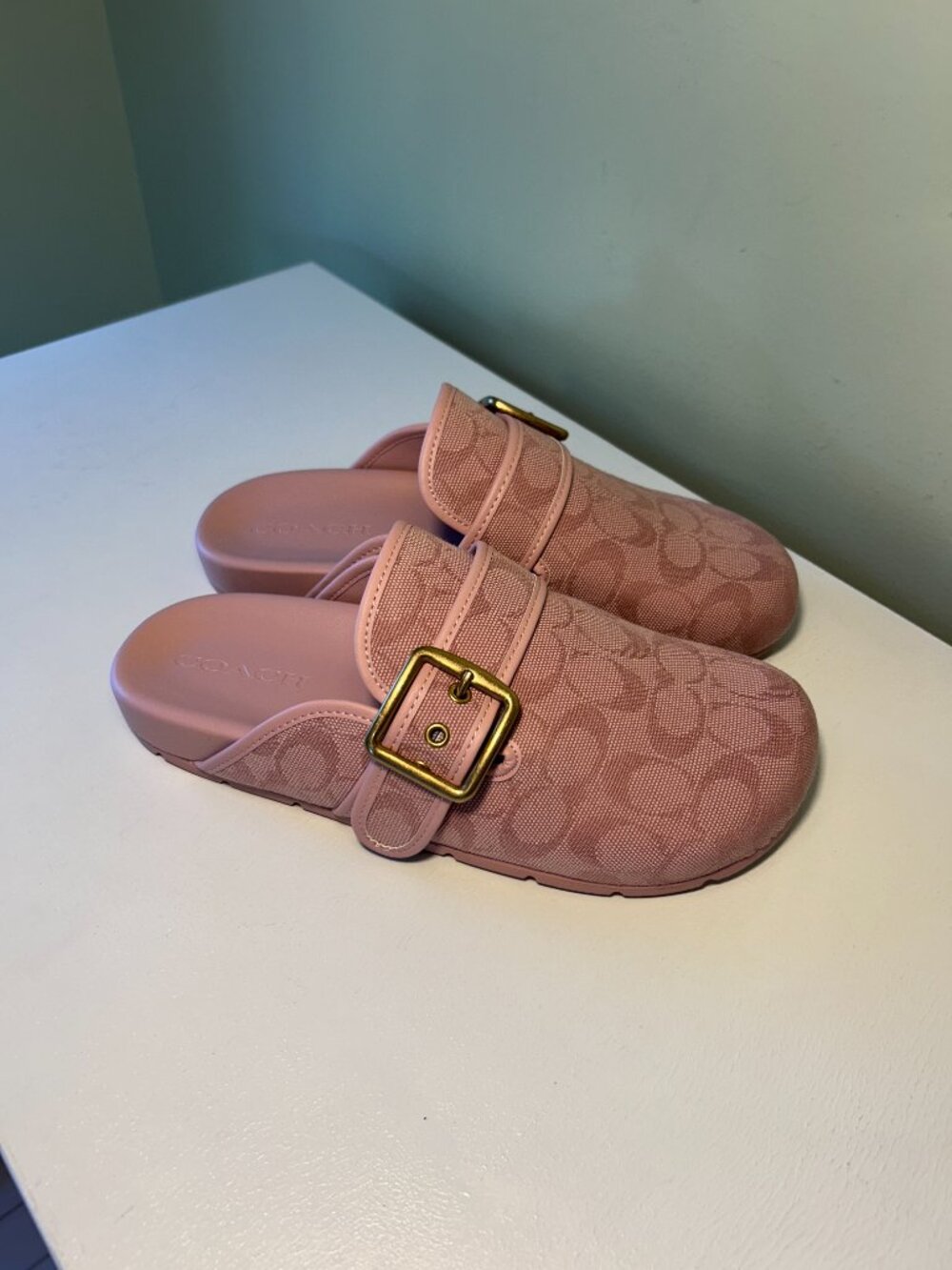 Coach Women's Archival Buckle Clog In Signature Jacquard Canvas - Picture 11 of 15